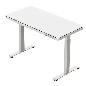 Escritorio de estudio moderno ajustable ergonómico Escritorio de oficina eléctrico de un solo motor con cajón y puertos USB para estudio electrónico Simple - Product Image 3