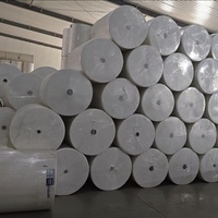 Tissu non tissé en polypropylène 100% imperméable à motif points/croix, poids moyen, blanc, largeur 63 pouces