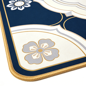 Tapis <span class=keywords><strong>de</strong></span> jeu <span class=keywords><strong>de</strong></span> Mahjong Chinoiserie personnalisé Omm, best-seller, Lotus Blanc, luxe, néoprène bleu, tapis <span class=keywords><strong>de</strong></span> <span class=keywords><strong>table</strong></span> <span class=keywords><strong>de</strong></span> Mahjong américain - Product Image 2