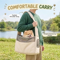 Sac de transport portable OEM ODM pour animaux de compagnie, respirant en maille, avec bretelles ergonomiques pour petits chiens et chats, pour les promenades en extérieur