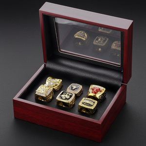 Anillos de Campeonato de Baloncesto de Aleación de Alta Calidad, Juego de 6 Anillos de Plata 925/Chapados en Oro, para Fanáticos de <span class=keywords><strong>Jordan</strong></span>, Conmemorativos, de Colección - Product Image 4