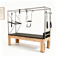 Máquinas de Pilates Cadillac de Roble para Personas Mayores con Estructura de Baja Altura para Clases Suaves