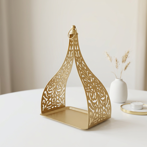 Wholesale Handcrafted <b>Moroccan</b> Designer Gold Metal Tray for <b>Decoration</b> and Serving - Product Image 1