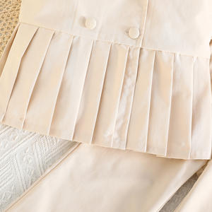 Completo estivo per ragazze, top senza maniche con colletto, pantaloni a gamba larga, stile alla moda e <span class=keywords><strong>trendy</strong></span>, set di <span class=keywords><strong>abbigliamento</strong></span> per ragazze 2-8 anni - Product Image 6