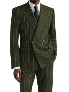 Abito da <span class=keywords><strong>Sposo</strong></span> Slim Fit di Lusso con Dettagli Ricamati, <span class=keywords><strong>Doppiopetto</strong></span>, Completo Formale da Uomo per Occasioni di Lavoro e Banchetti, Due Pezzi - Product Image 3