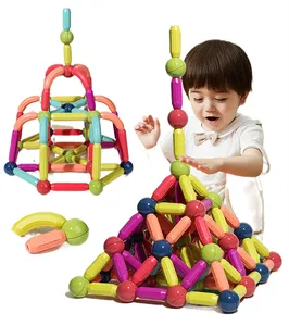 磁気スティック子供用ビルディングブロック組み立てられた磁気ビルディングブロックスティック男の子と女の子のための教育玩具