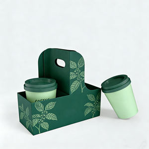 Bandeja Portavasos de Papel para Café para Llevar, Personalizable y Portátil - Product Image 2