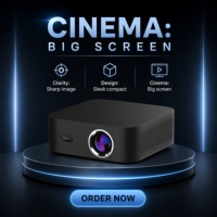Mini Proyector Portátil A6 1080p para Cine en Casa, Negro, Smart Android 13, 420 Lúmenes, Altavoces Integrados, Video para Teléfono, LCD
