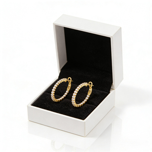 Pendientes de Moda con Diamantes Cultivados en Laboratorio de 10 1/4 Quilates Chapados en Oro de 14 Quilates para Hombre y Mujer, para Bodas y Fiestas, con Certificado IG - Product Image 2