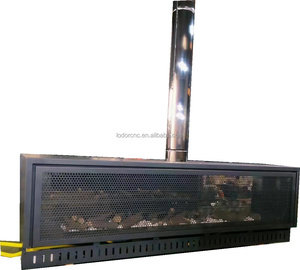 Điều khiển từ xa thép không gỉ chèn hiện đại ngọn lửa khí lò sưởi với nước nóng tính năng cho sử dụng trong nhà - Product Image 1