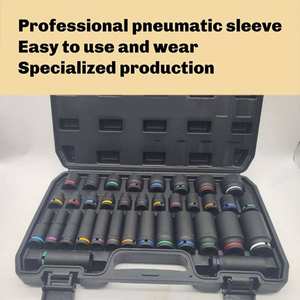 Mechanischer Werkzeugkasten-Set Handwerkzeuge 1/2 Zoll Farbiger Sechskant-Schlagschrauber-Steckschlüsselsatz Kurz- und Langsteckschlüsselsatz für Druckluftschrauber OEM ODM - Product Image 3