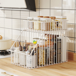 Kitchen Sink <b>Storage</b> Rack Tiered Cabinet Organizer Rectangular For Seasoning And Sundries - Product Image 3