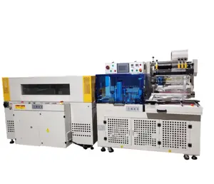 DPL-5545C + DPS-5030LW POF Film Packing Heat Tube Side Sealing Cutting Shrink Tunnel Wrapping Machine