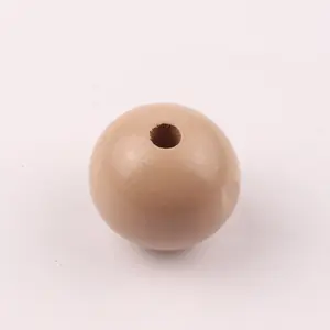 High Quality Natural Round Wooden Painted Round Bulk Wooden Wood Beads for Jewelry Making