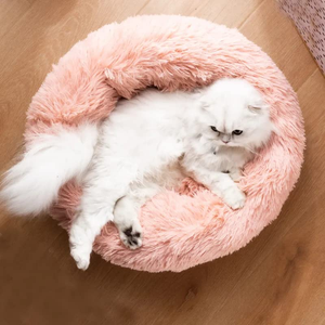 Coussin rond pour animaux de compagnie, en peluche douce et luxueuse, pour chat et chien, mobilier pour animaux de compagnie, vente en gros - Product Image 4