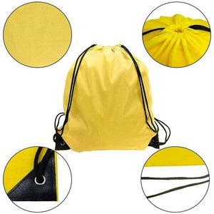 Wholesale Promotional Bsci Eco Friendly Waterproof Double <b>String</b> Handbag Nylon Drawstring Bag for Gym Traveling - Product Image 1