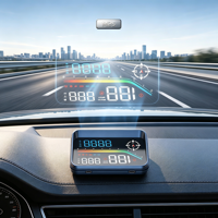 M25 OBD2+GPS+Radar HUD Écran OLED 4 pouces Multifonctionnel Compteur de vitesse automatique Température de l'eau Garantie 1 an Universel pour voiture
