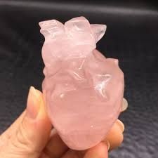 Ornements en forme de cœur en quartz rose scintillant de haute qualité en gros, idéaux comme cadeaux - Product Image 2