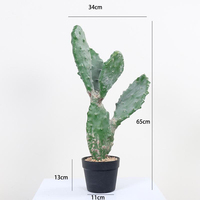 Pianta di Cactus Artificiale in Plastica, Ornamento Decorativo per Giardino, Piante Finte per Interni ed Esterni, Decorazione Casa