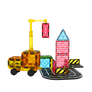 Bloques de construcción magnéticos 3D, azulejos magnéticos, 49 Uds., juego de juguetes STEM para niños, bloques de construcción, regalos de aprendizaje para 3 + - Product Image 4