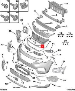 Per il grande telaio luminoso sulla griglia superiore della <span class=keywords><strong>Peugeot</strong></span> 5008 OE:YL004102DX - Product Image 5