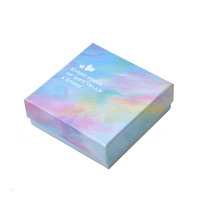Caja de Regalo Rectangular de Cartón con Laminado Mate para Joyería, Collar y Pulsera con Degradado de Colores Modernos