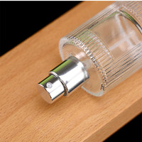 Mini flacons de parfum vides en verre côtelé de 15 ml, atomiseur de luxe à col serti rond, vaporisateur à fine brume pour huiles essentielles et parfums