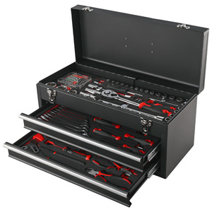 Kit d'outils automobiles noir de 117 pièces en alliage d'aluminium pour réparation d'urgence et entretien automobile, fabriqué en Chine - Product Image 1