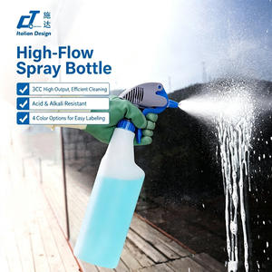 Botella Rociadora de Plástico de Alto Flujo para Uso Rudo con Boquilla Ajustable de Chorro a Niebla, Resistente a Ácidos y Álcalis para Productos Químicos de Limpieza - Product Image 2