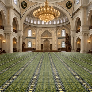 Wall to Wall Green Beige Border Masjid Praying <strong>Carpet</strong> <strong>Mosque</strong> Prayer <strong>Carpet</strong> Muslim Masjid <strong>Carpets</strong> in <strong>Dubai</strong> - Product Image 3