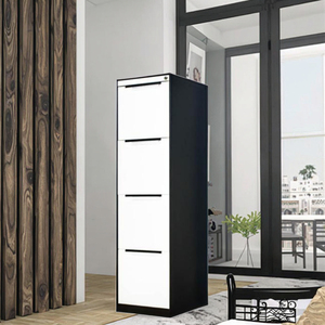 Chnsnile Tủ hồ sơ kim loại hai tầng hiện đại Thiết kế hình chữ nhật chắc chắn nhiều ngăn kéo an toàn trường học nơi làm việc nộp hồ sơ tại nhà - Product Image 1