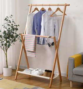<span class=keywords><strong>Appendiabiti</strong></span> <span class=keywords><strong>da</strong></span> Comodino in Legno Massello, Scaffale Portaoggetti, Espositore, Attaccapanni - Product Image 2