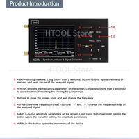 SA6 6GHz Optical Handheld Spectrum Analyzer 134x74x21mm Portable 1 Year Warranty 35 6200 MHz Built-in Signal Generator PC