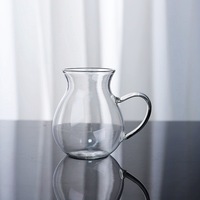 Petit pot à lait transparent à haute teneur en borosilicate pour expresso, mini tasse à lait avec poignée, pot à lait en verre à haute teneur en borosilicate