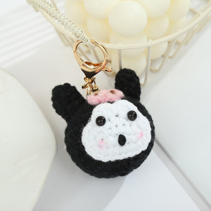 Porte-clés lumineux créatif en <span class=keywords><strong>laine</strong></span> crochetée, motif animal <span class=keywords><strong>de</strong></span> dessin animé, écologique, pendentif amusant pour anniversaire - Product Image 5