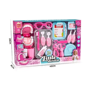 Kit de jeu éducatif EPT STEM sur les soins dentaires pour les tout-petits de <span class=keywords><strong>3</strong></span> ans et plus, ensemble de dentiste réaliste avec des crochets dentaires et tableau de récompenses (bleu/rose) - Product Image 3