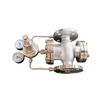 Vanne de réduction de pression en acier inoxydable CF8 YK43X-25P DN40 à brides, régulateur de pression de gaz à piston