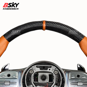 Volant en fibre de carbone personnalisé pour <span class=keywords><strong>Mercedes</strong></span> Benz W204 W205 W207 W211 W212 W213 W221 W222 GLS CLS C63 AMG GT - Product Image 2