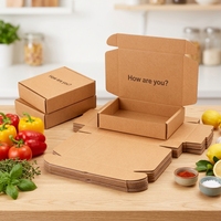 Boîtes d'expédition en carton ondulé kraft recyclables en gros avec bande de déchirement et fermeture éclair, ouverture facile, OEM, pour e-commerce, logo personnalisé