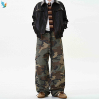 Pantalon de jogging cargo imprimé sur toute la surface personnalisé unisexe camouflage ample jambe large avec poches pantalon de jogging cargo