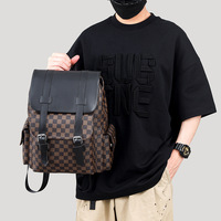 Sac à dos pour ordinateur portable unisexe en PU, tendance, décontracté, pour les voyages, les affaires, l'école, tendance, grande capacité, doublure en polyester, ultra-léger