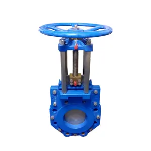 DN100 Gegoten Staal Metal Seat Handleiding Mes Type Gate Valve