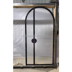 أبواب زجاجية فرنسية مقوسة حديثة وآمنة ومقاومة للماء مع نظام قفل متعدد النقاط للفلل السكنية والمنازل الكبيرة - Product Image 6