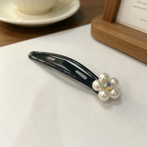 5474 Pinza de Pelo Elegante Estilo Coreano con Perlas y Flores para Mujer, Pinza Delicada para Flequillo, Pinza para Cabello de Bebé, Pinza Pequeña para el Cabello, Versátil - Product Image 2
