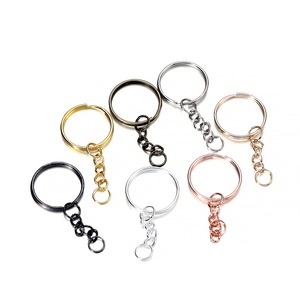 Llavero de Metal, Aleación de Zinc, Cadena Redonda de un Solo Bucle, Accesorios de Joyería DIY, Venta al Por Mayor - Product Image 1