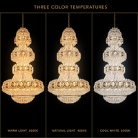 Lampu Chandelier Kristal Kaca LED Mewah untuk Proyek Kustom Ruang Makan Hotel Produk Baru Dekoratif
