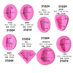 Tendencia silicona Fondant <span class=keywords><strong>Superman</strong></span> Anime imagen molde pastel decoración herramienta para arcilla polimérica Chocolate Cupcakes y dulces - Product Image 4