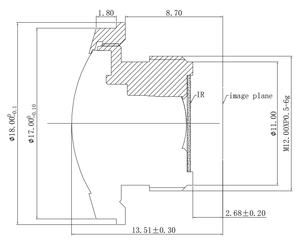 लेंस औद्योगिक ग्रेड 2m12 लेंस 1.83 मिमी एम 12 लेंस 1/2.9 "सेंसर व्यापक कठोर पर्यावरण मशीन दृष्टि के लिए - Product Image 6