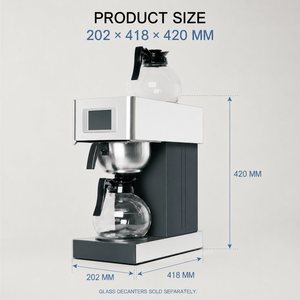 Machine à café filtre commerciale à double carafe, remplissage d'eau automatique et manuel, 120V <span class=keywords><strong>1610W</strong></span> - Product Image 6