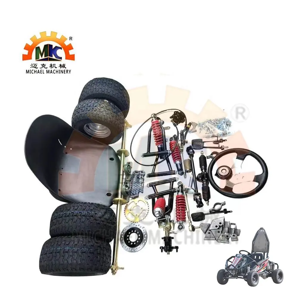 125cc Asiento único Off Road Go Kart Karting Chasis Kits completos de piezas a la venta con ruedas